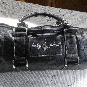 Baby phat black small barrel purse